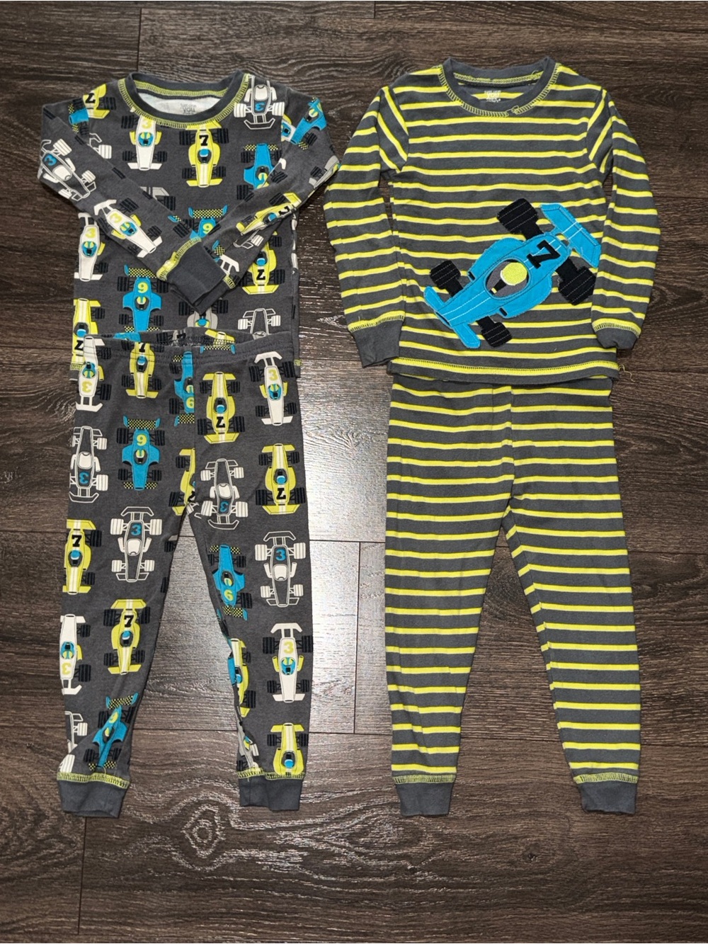 Carter’s Boys Race Car Pajama Sets Size 3T Lot of 2 Four Pieces